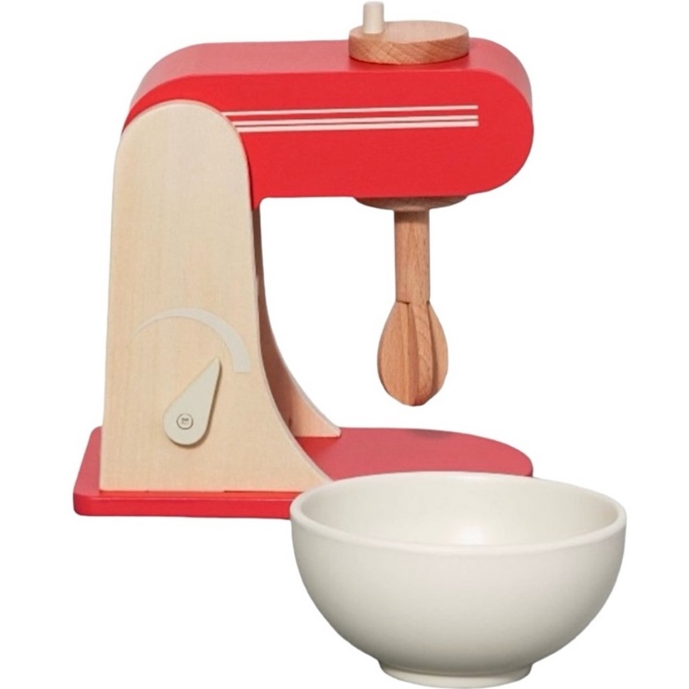 Hearth and Hand Toy Kitchen Mixer Red Wood